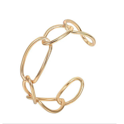 Round Chain Charms Cuff Bracelet For Women
