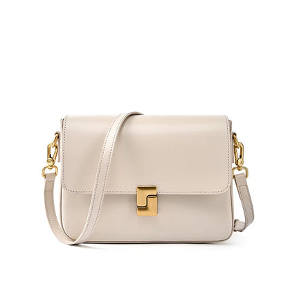 Genuine Leather Women Crossbody Bag Luxury Design Small Square Bag Cowhide Women's Bag