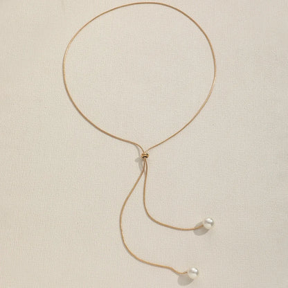 Pearl Adjustable Chain Necklace for women