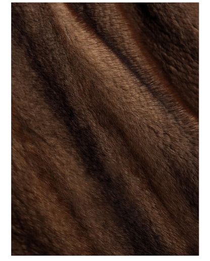 Brown Thick Warm Soft Faux Mink Fur Coat Women Puff Sleeve Stand Collar Fluffy Jacket
