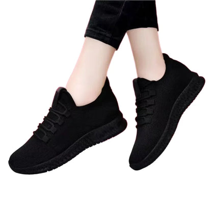 Women's Breathable Casual Shoes Running Shoes Black Sneakers Shoes for Women
