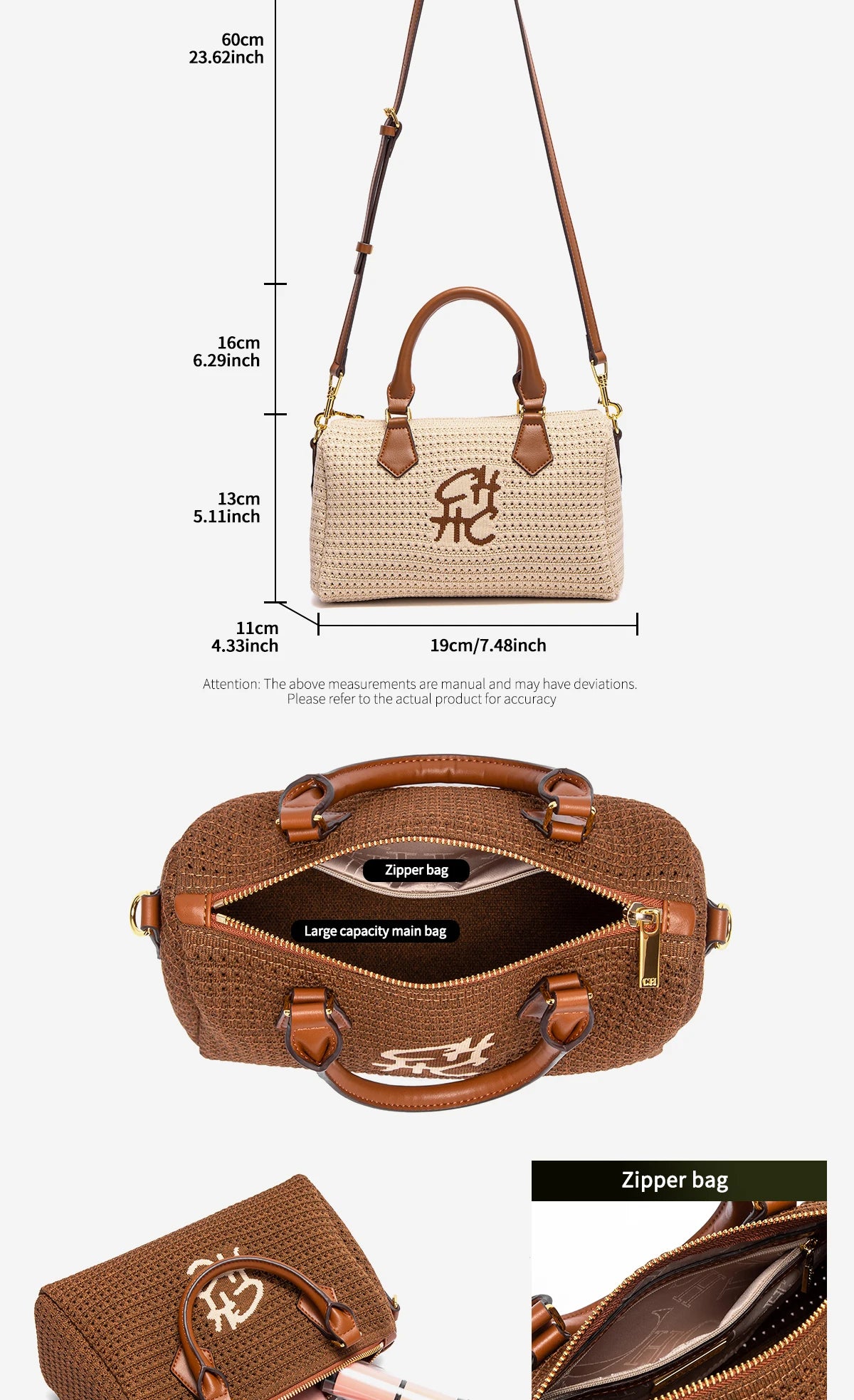 Women's Shoulder Bag New Breathable Fabric Handbag Luxury Vacation Beach Bag