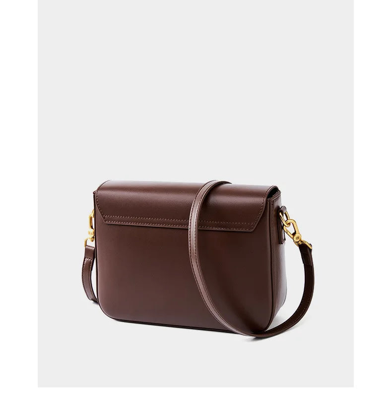 Genuine Leather Women Crossbody Bag Luxury Design Small Square Bag Cowhide Women's Bag