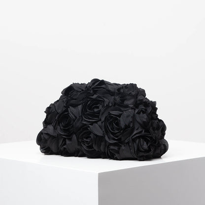 Elegant Red Rose Clutch bag, Wedding Party Dinner Purse