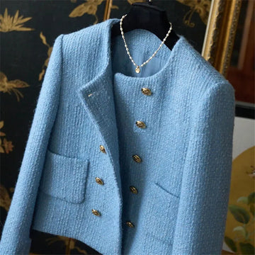 Tweed Style Socialite Jacket Women's Vintage Fashion Short Jacket