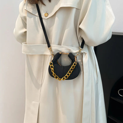 Mini PU Leather Saddle Shoulder Bag for Women Y2K Handbags and Purses Crossbody Bags