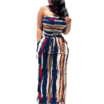 Polka Dot Printing Jumpsuits Women Spring Streetwear Casual Clothes Off Shoulder Overall