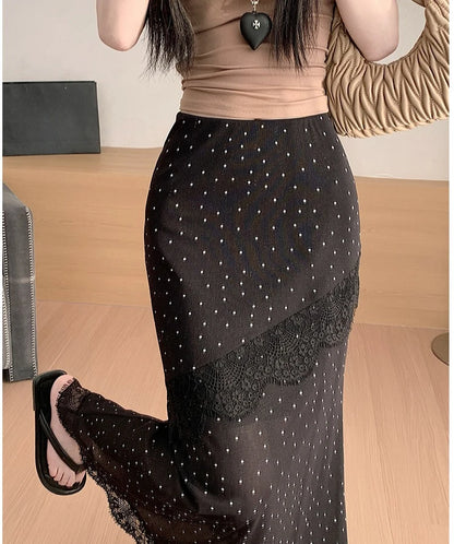 Polka Dot Lace Skirt Printed Women's Wrap Skirts for Women