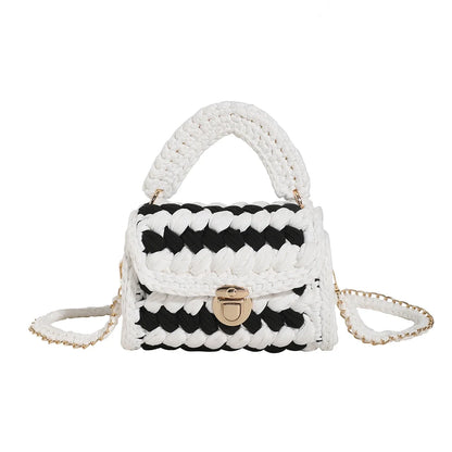 Crochet Bag  Shoulder Bag Chunky Knit Handle Bag