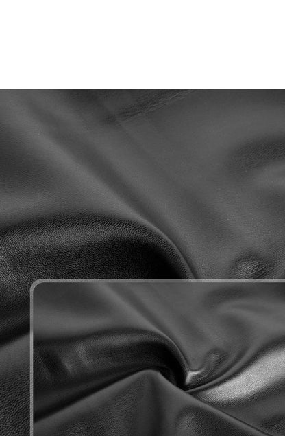 Midi Black Soft Pu Leather Pencil Skirt Women Back Slit Belt High Waist Office Skirts