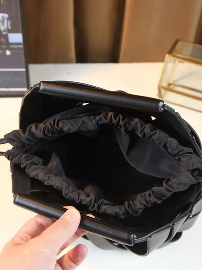 Woven Design Women Handbag, Tote Basket Bag, High-End Inverted Triangle Shaped Handbag