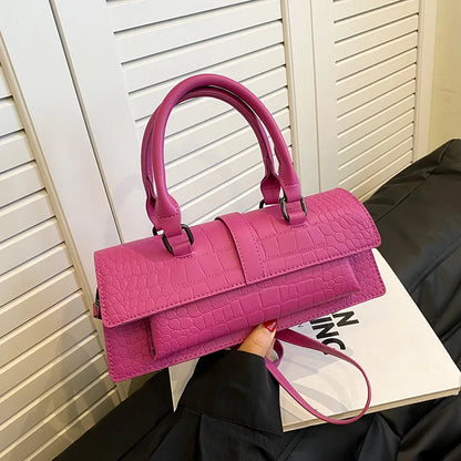 Ladies Shoulder Bag High Quality PU Stone Pattern Crossbody Bag for Women Armpit Clutch