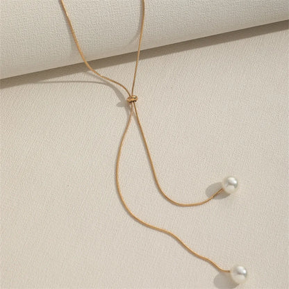 Pearl Adjustable Chain Necklace for women