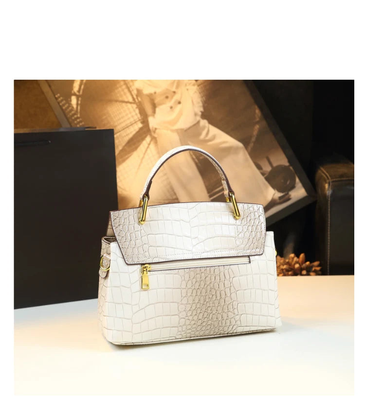 Luxury Genuine Leather Women Handbags Quality Cowhide Shoulder Messenger Bag