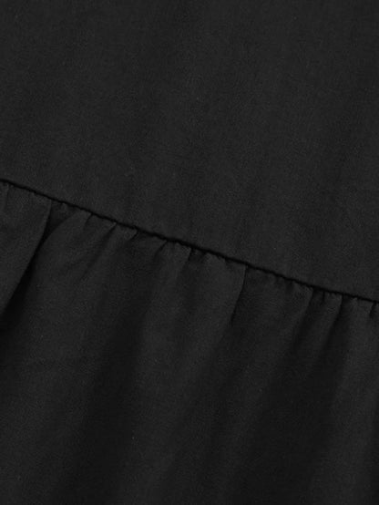 Women's Patchwork Solid Color Loose Skirt; Commuting Casual Cake Skirt; Elastic Waist Elegant Skirt