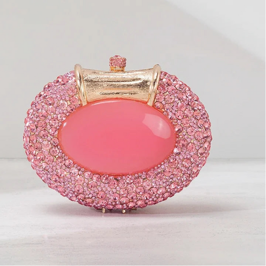 Oval Shaped Crystal Evening Bag Women Boutique Gorgeous Classy Diamond Clutch Purses And Handbags Bridal Wedding Party