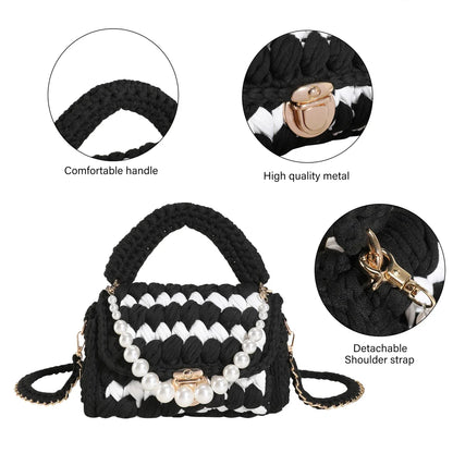 Crochet Bag  Shoulder Bag Chunky Knit Handle Bag