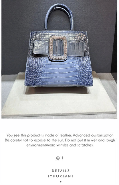 High Quality Crocodile Leather Handbag for Women Shoulder Crossbody Bag