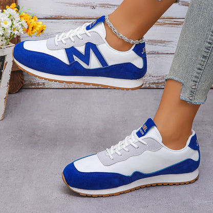 Women's Casual Lace-up Low Heel Sports Shoes Vulcanized Shoes Sneakers