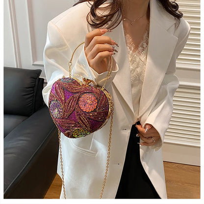 Luxury Gold Clutch Bags for Women Evening Purse Designer Crossbody Bag