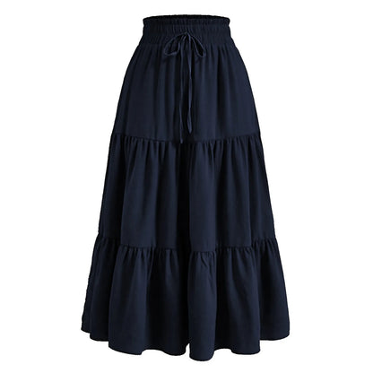 Women'S Boho Vintage Floral Print Maxi Skirt Elastic High Waist Pleated Flowy A Line Long Skirts