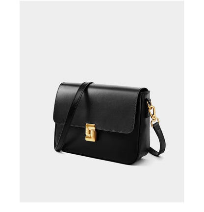 Genuine Leather Women Crossbody Bag Luxury Design Small Square Bag Cowhide Women's Bag
