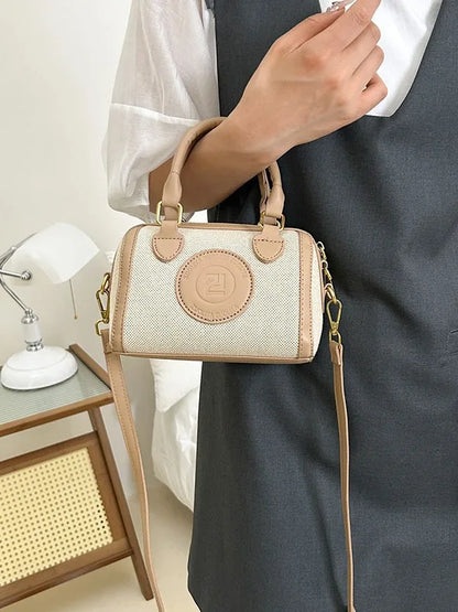 Summer Women's Canvas Bag - Niche Pillow Design, Fashionable for Commuting, Versatile Handbag