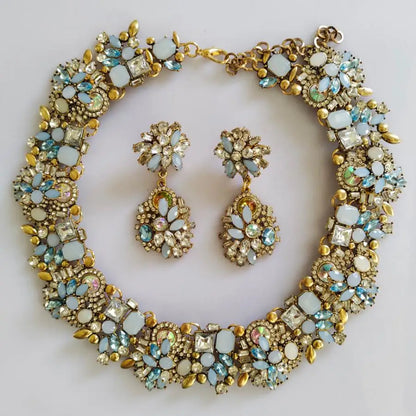 Crystal Rhinestone Large Collar Big Big Choker Necklace for Women