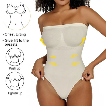 Womens Bodysuit Tummy Control Shapewear Thong Seamless Slimming Compression Body Shaper