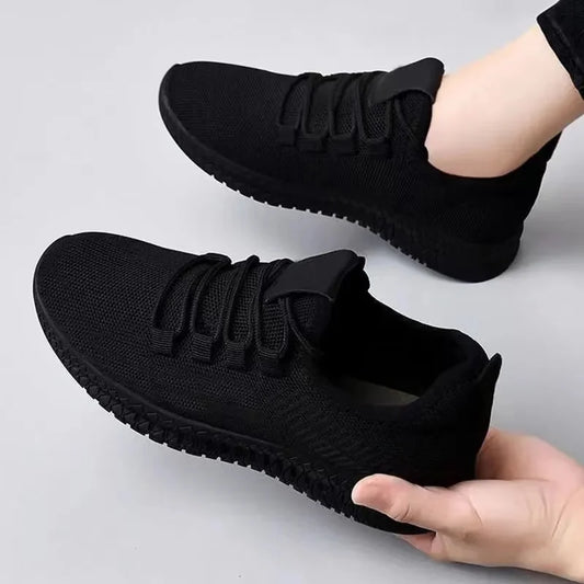 Women's Breathable Casual Shoes Running Shoes Black Sneakers Shoes for Women