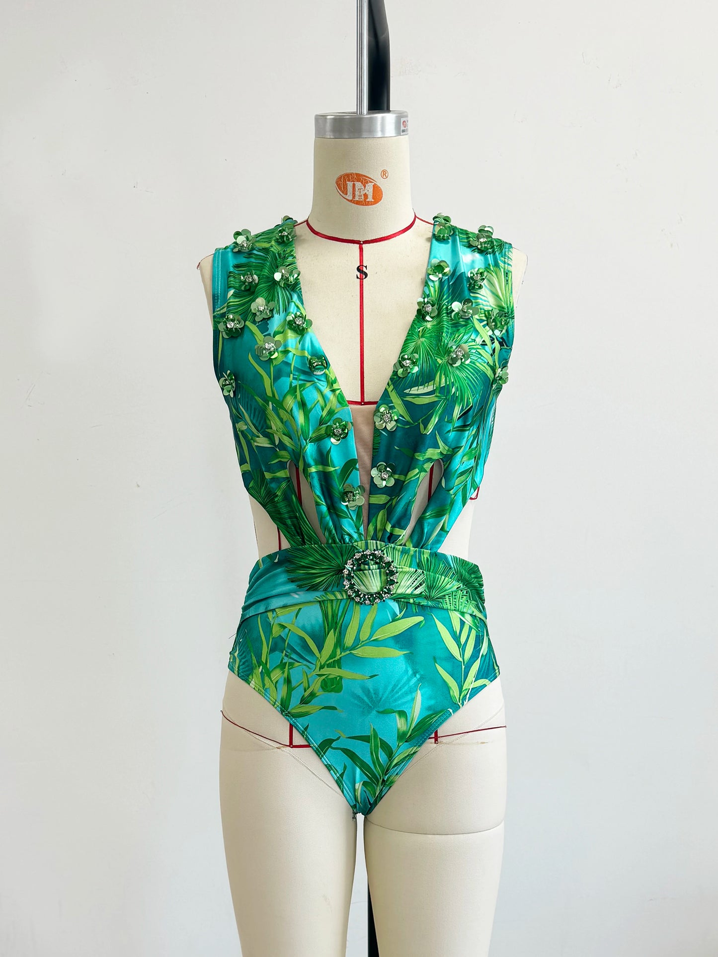 Women Swimsuit With Skirt High Waist Swimwear Cover-up Female Skirts Fashion Printed Dress Beachwear