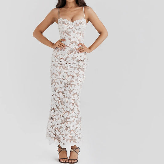 Women's Evening Dress Elegant Lace Up Long Maxi Dresses Party Dress Cocktail Dress