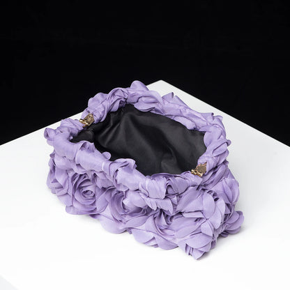 Elegant Red Rose Clutch bag, Wedding Party Dinner Purse