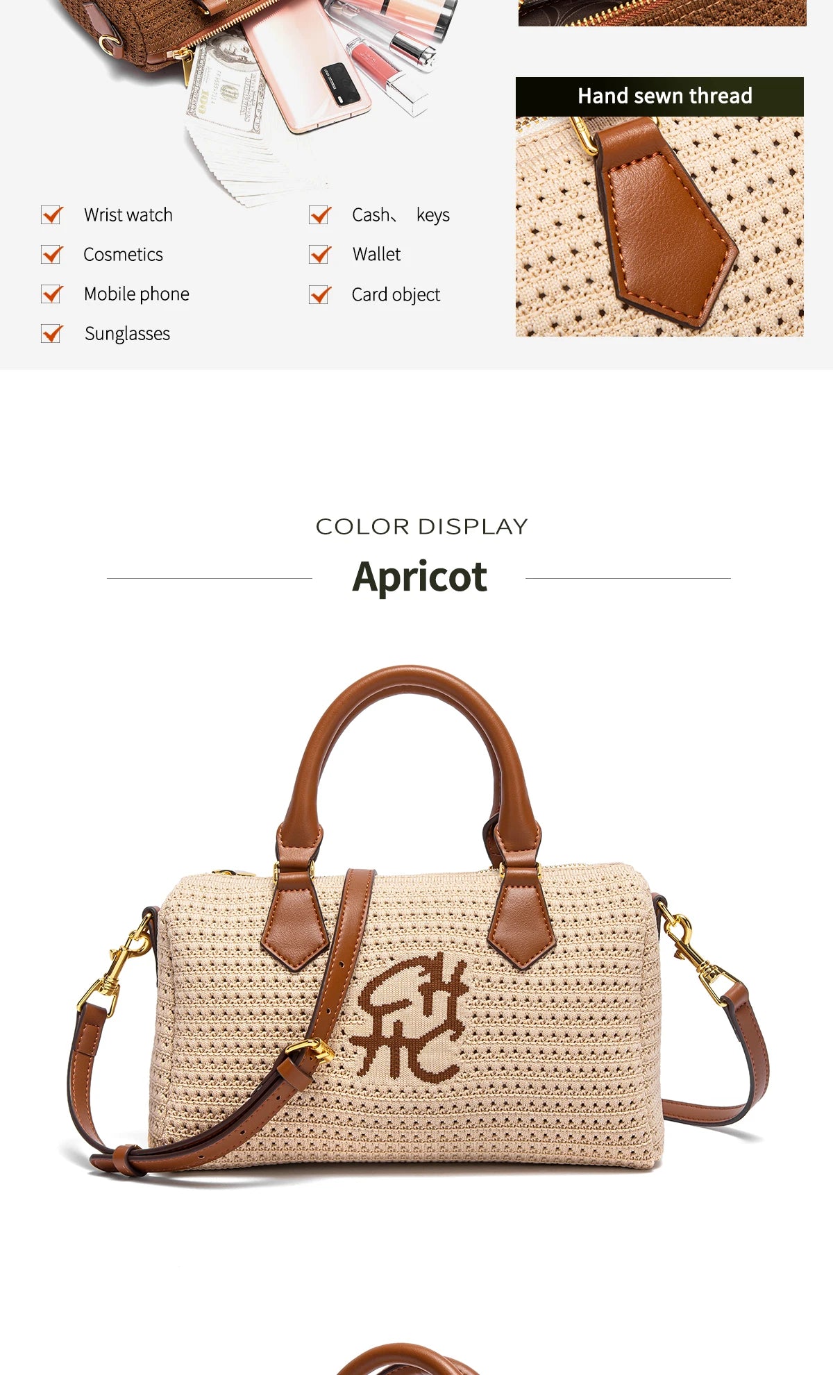 Women's Shoulder Bag New Breathable Fabric Handbag Luxury Vacation Beach Bag