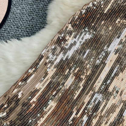 Women Chic Sequin tassel glitter Skirt High Waist Elegant Korean Fashion Skirt