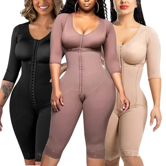 Full Body Colombian Girdles Shaper High Compression Bodysuits Postoperative Postpartum Lipo Arm Slimmer