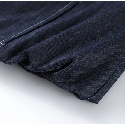 Denim Jacket Mini Skirt Women 2 Piece Set Stand Collar Zipper Long Sleeve Pocket Coat A-line Skirts