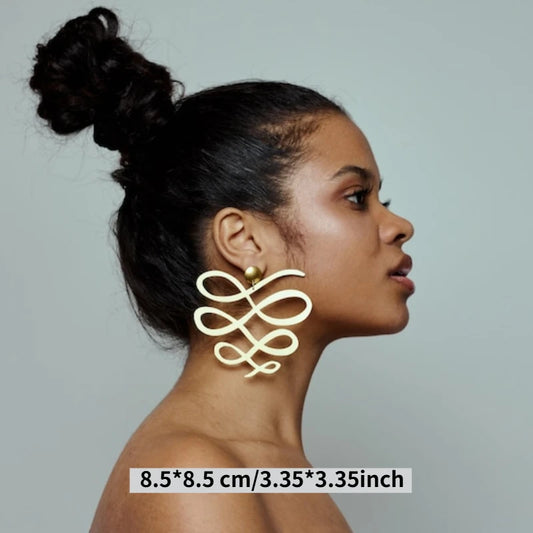 1 Pair Squiggle Earrings Large Infinite Dangle Earrings Gift Earrings