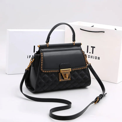 Women's handbag high-end light luxury diamond grid small square bag, shoulder and crossbody