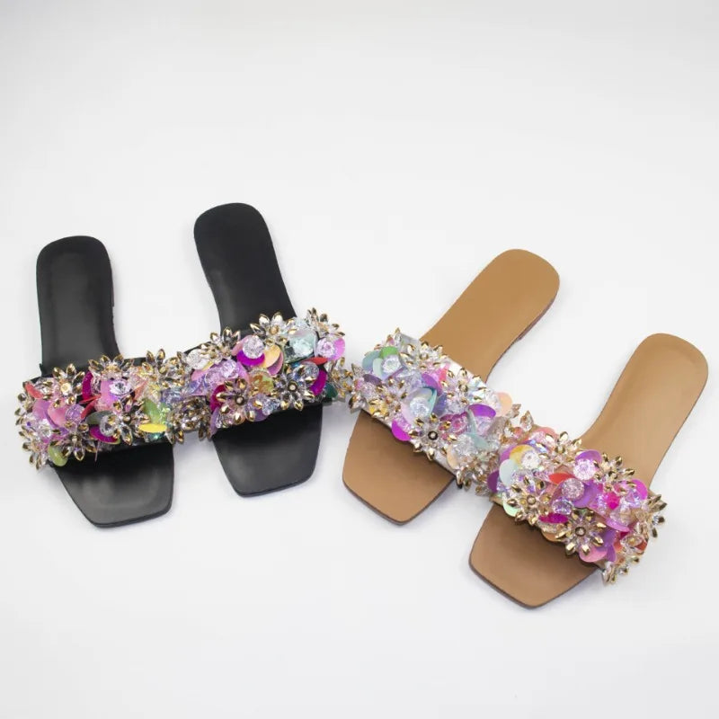 Women Crystal Sandals Fashion Diamond Women's Slippers