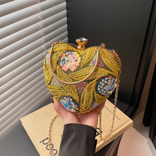Luxury Gold Clutch Bags for Women Evening Purse Designer Crossbody Bag