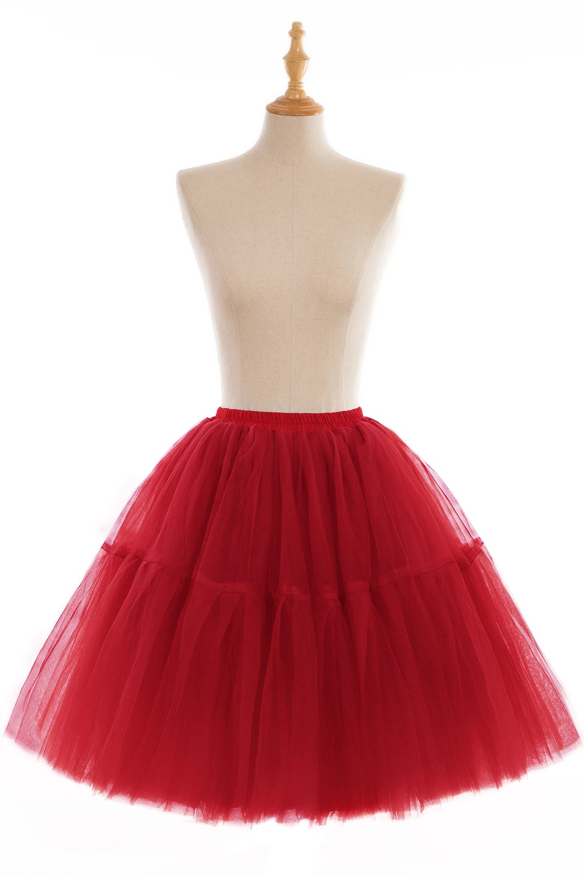 Fluffy Tulle Skirt Petticoat Adult Elastic Waist Underskirt Layers Bridal Midi Tutu Skirts Women Prom Evening