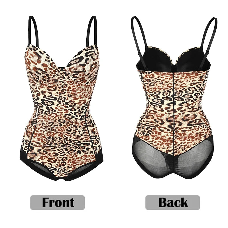 Postpartum Waist Trainer Shapewear for Women Tummy Control Dress Backless Bodysuit Tops Body Shaper with Built-in Bra