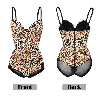 Postpartum Waist Trainer Shapewear for Women Tummy Control Dress Backless Bodysuit Tops Body Shaper with Built-in Bra