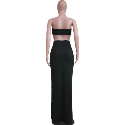 European and American women's casual fashion sexy irregular skirt suit beach dress Resort Wear