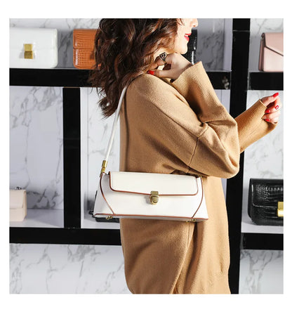 Armpit bag high-end solid color one-shoulder portable genuine leather bag