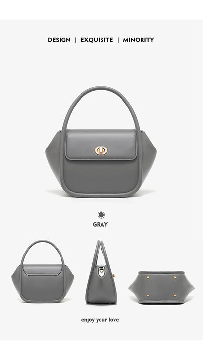 WOMEN'S HANDBAG WINTER WOOL EVENING LEATHER ORIGINAL STYLE LUXURY BRAND PURSE SHOULDER BAG