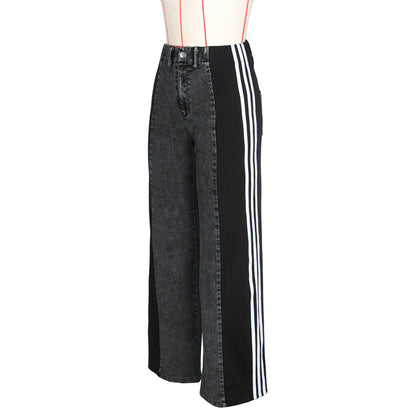 Wide Leg Jeans Cargo Pants Sexy Women High Waist Elegant Streetwear Denim Casual Straight Trousers