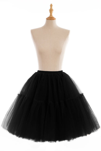 Fluffy Tulle Skirt Petticoat Adult Elastic Waist Underskirt Layers Bridal Midi Tutu Skirts Women Prom Evening