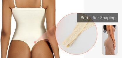 Womens Bodysuit Tummy Control Shapewear Thong Seamless Slimming Compression Body Shaper